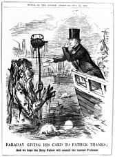 Caricature;_Faraday_giving_his_card_to_Father_Thames._Wellcome_M0012507.jpg